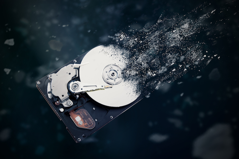 Storage media data destruction